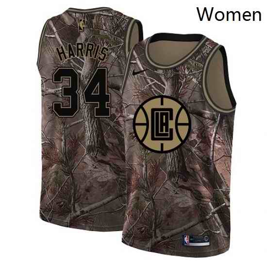 Womens Nike Los Angeles Clippers 34 Tobias Harris Swingman Camo Realtree Collection NBA Jersey